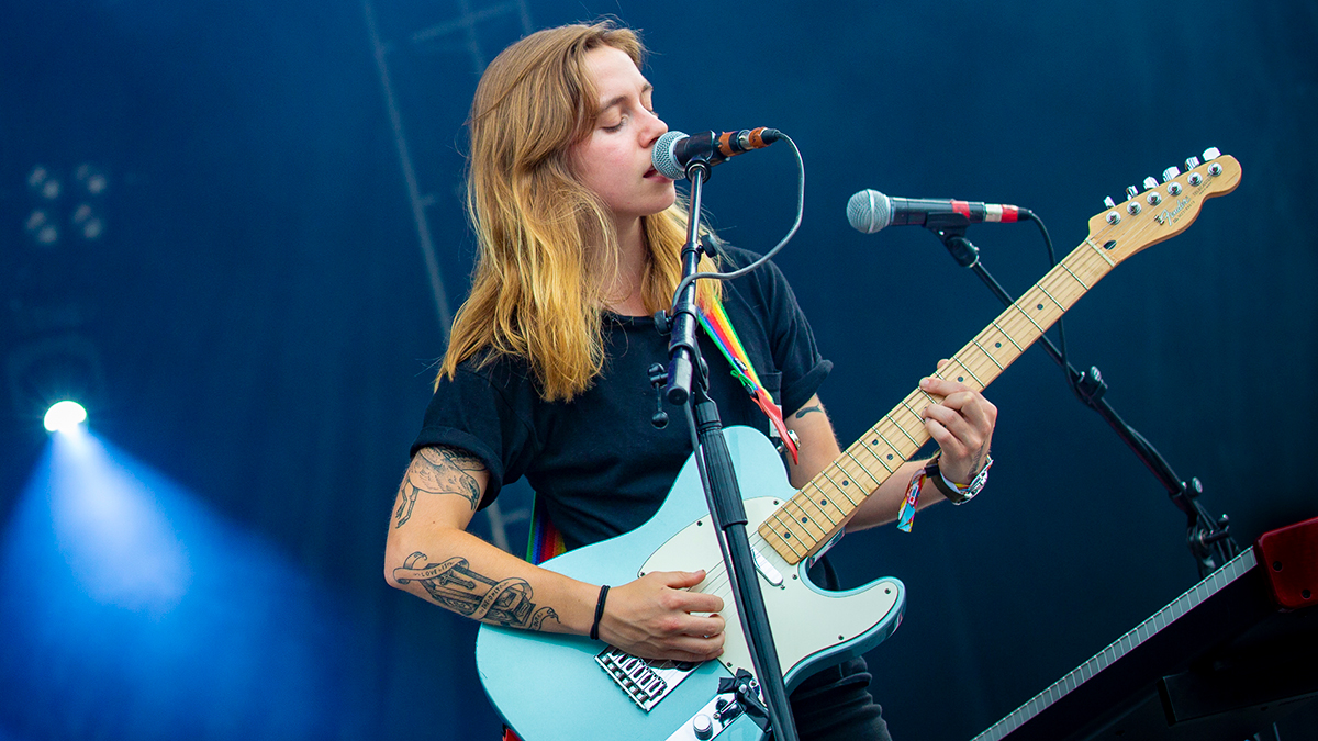 Julien Baker performs at the Osheaga Music and Art Festival at Parc Jean-Drapeau on August 3, 2018 in Montreal, Canada