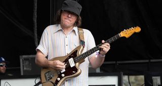 Anthony Pirog plays a Jazzmaster onstage with the Messthetics.